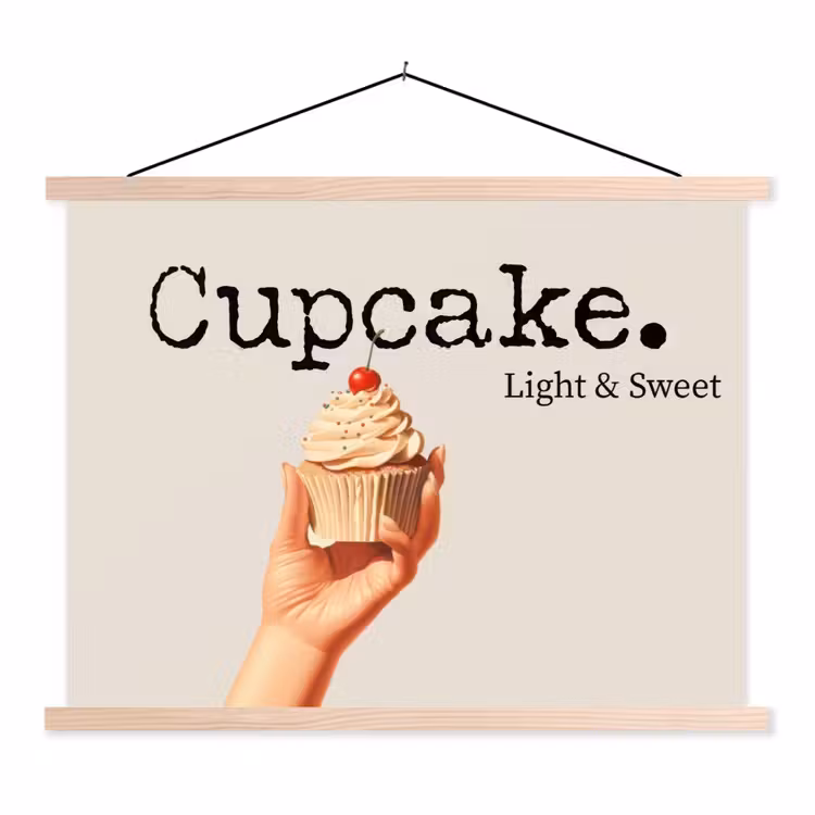 Schoolplaat - Cupcake - Zoet - Kers — 1