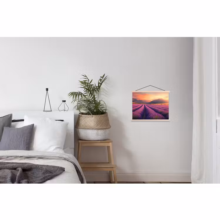 Schoolplaat - Lavendelveld - Zonsondergang - Paars — 2