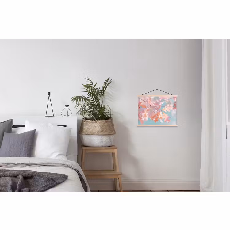 Schoolplaat - Eikenbladeren - Takken - Roze — 2