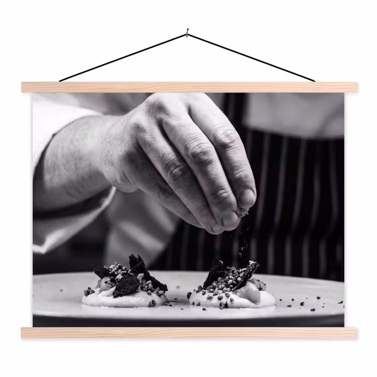Schoolplaat - Chef - Garnering - Gerecht — 1