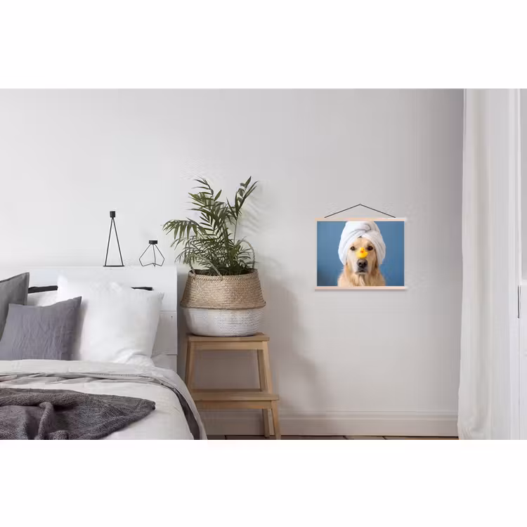 Schoolplaat - Hond - Badeend - Geel — 2