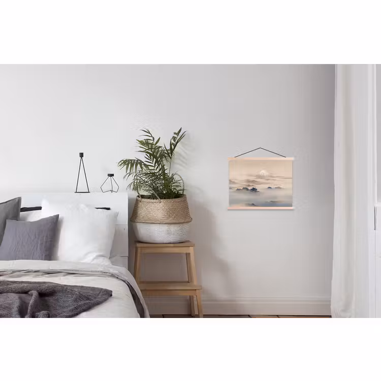 Schoolplaat - Japans - Landschap - Beige — 2