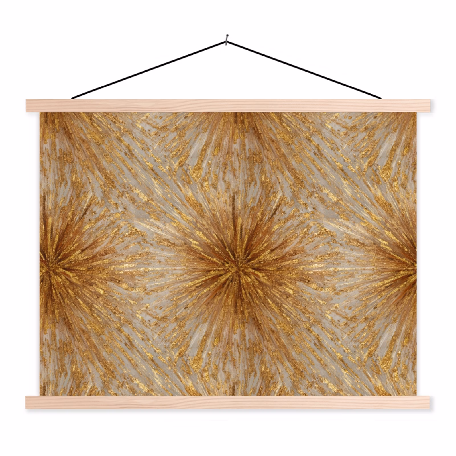 Schoolplaat - Explosie - Abstract - Goud - Wit — 1