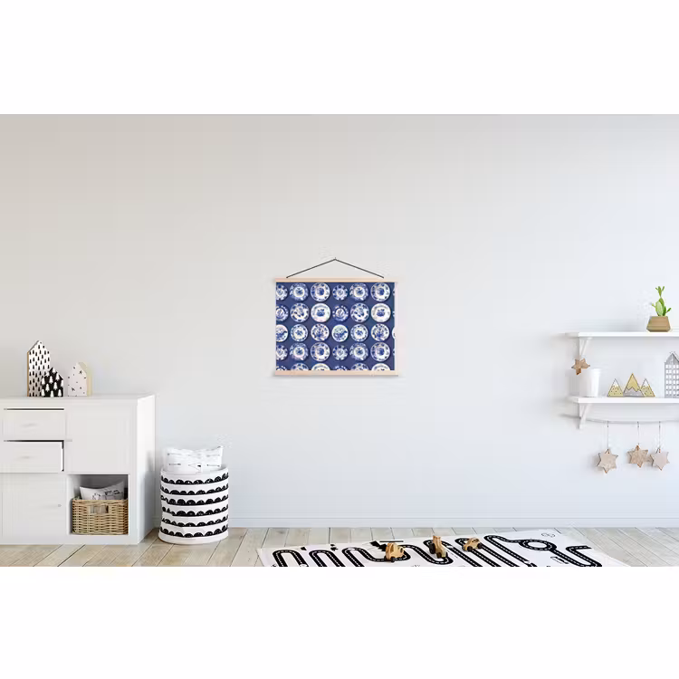 Schoolplaat - Borden - Floraal - Blauw — 3