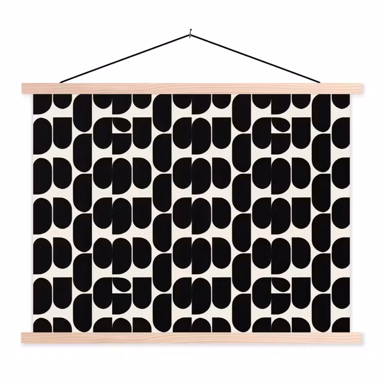 Schoolplaat - Modern - Patroon - Zwart — 1