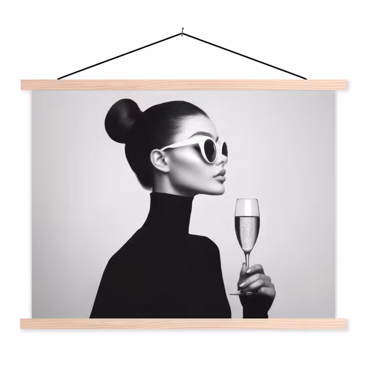 Schoolplaat - Vrouw - Champagne - Modern — 1