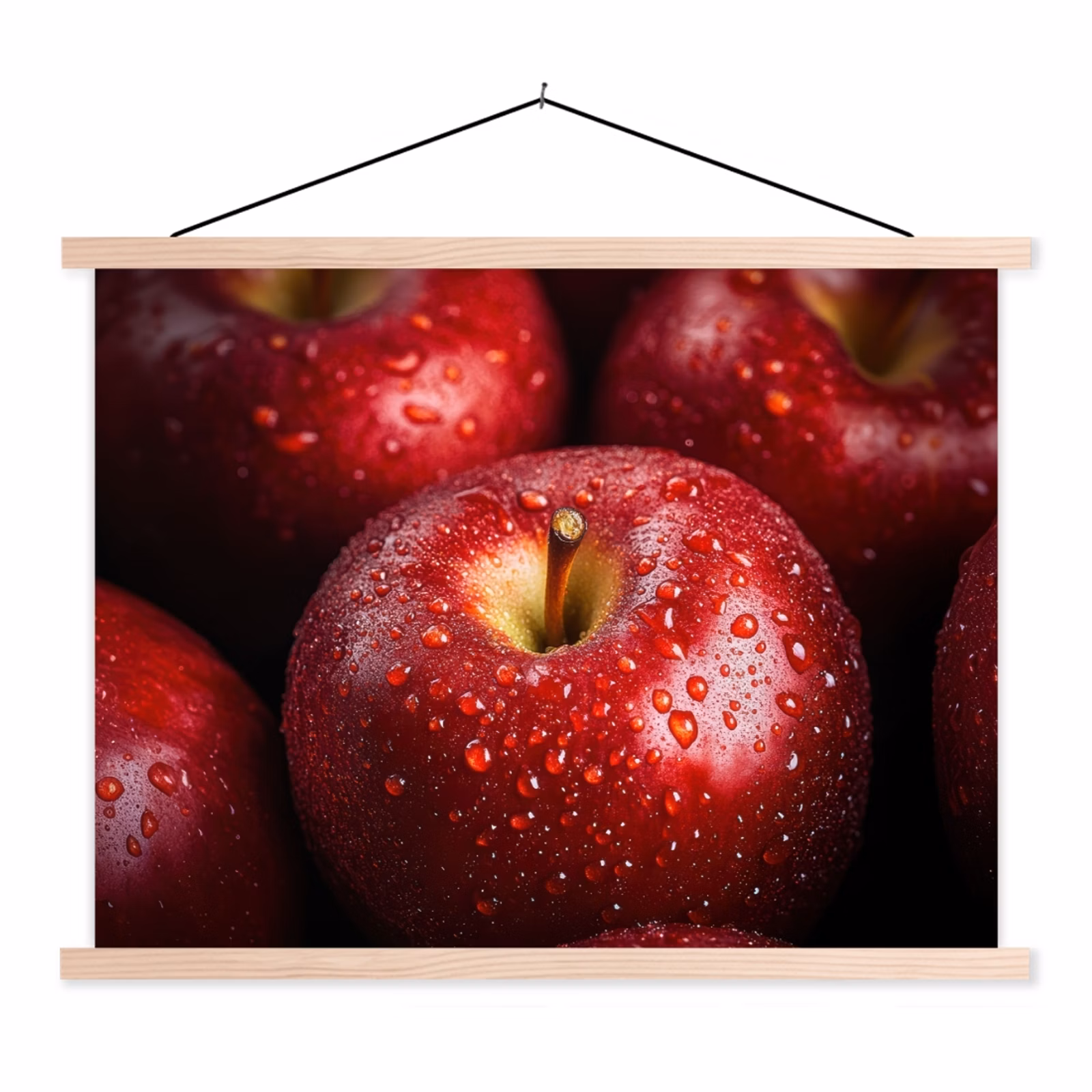 Schoolplaat - Rood - Appels - Fruit — 1