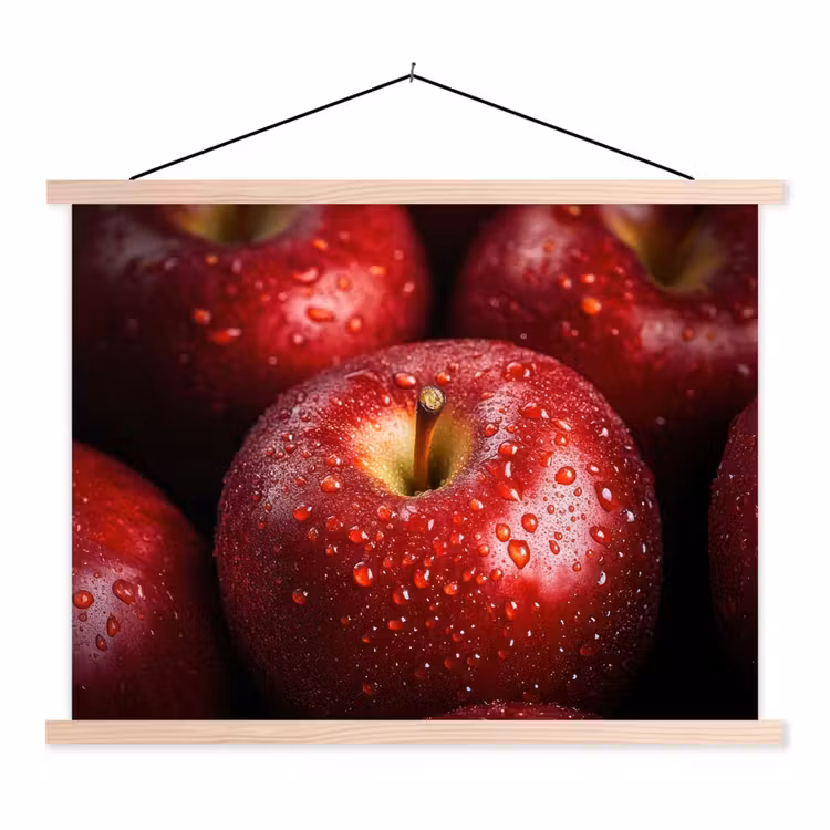 Schoolplaat - Rood - Appels - Fruit — 1
