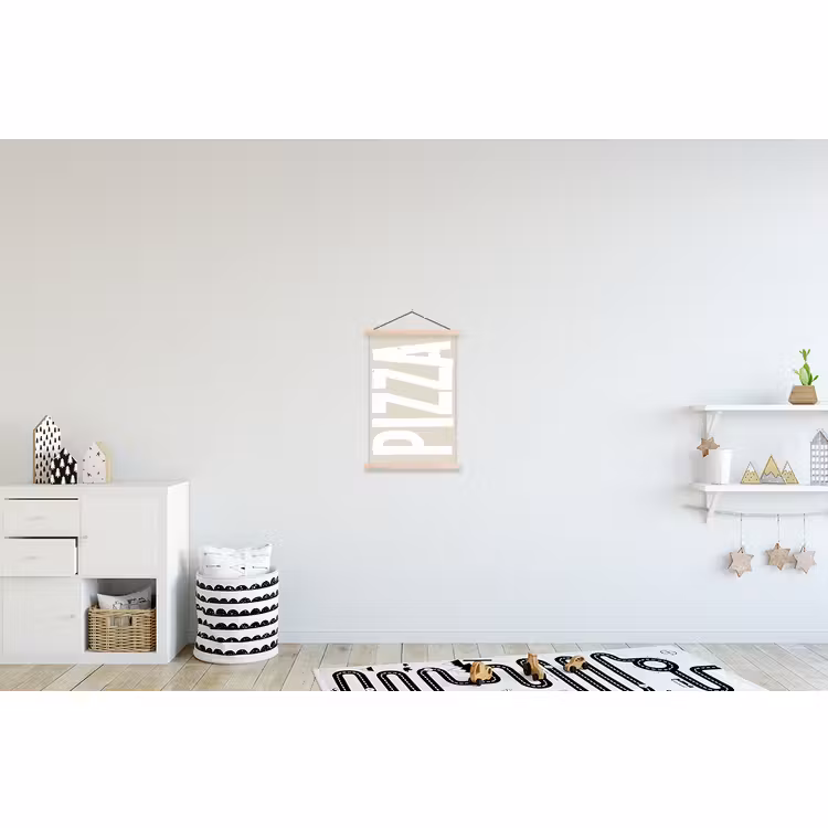 Schoolplaat - Pizza - Decoratie - Japandi - Wit — 3