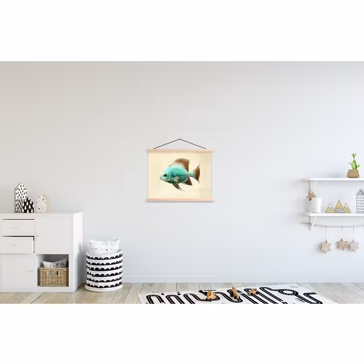 Schoolplaat - Schubben - Vis - Mint - Minimalistisch — 3