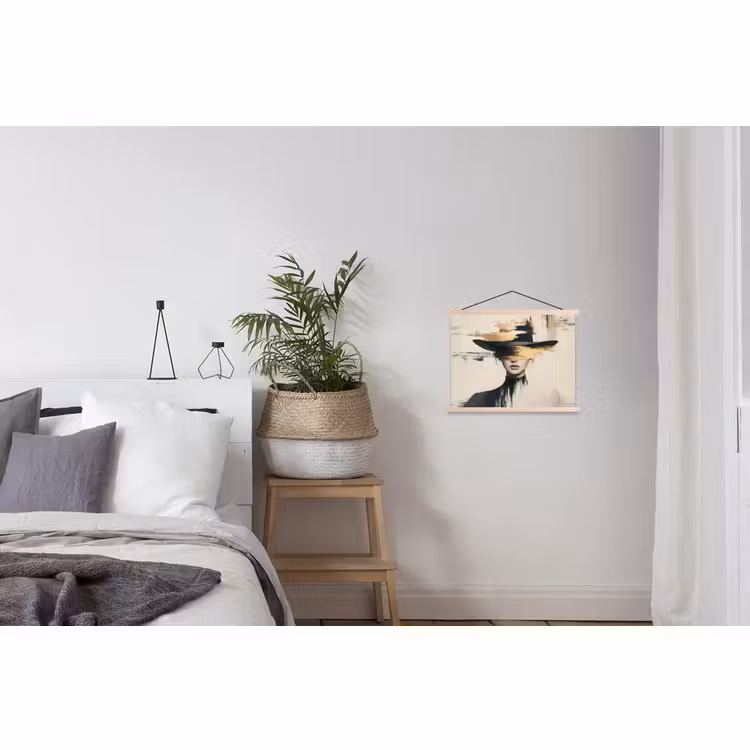 Schoolplaat - Vrouw - Hoed - Verf — 2