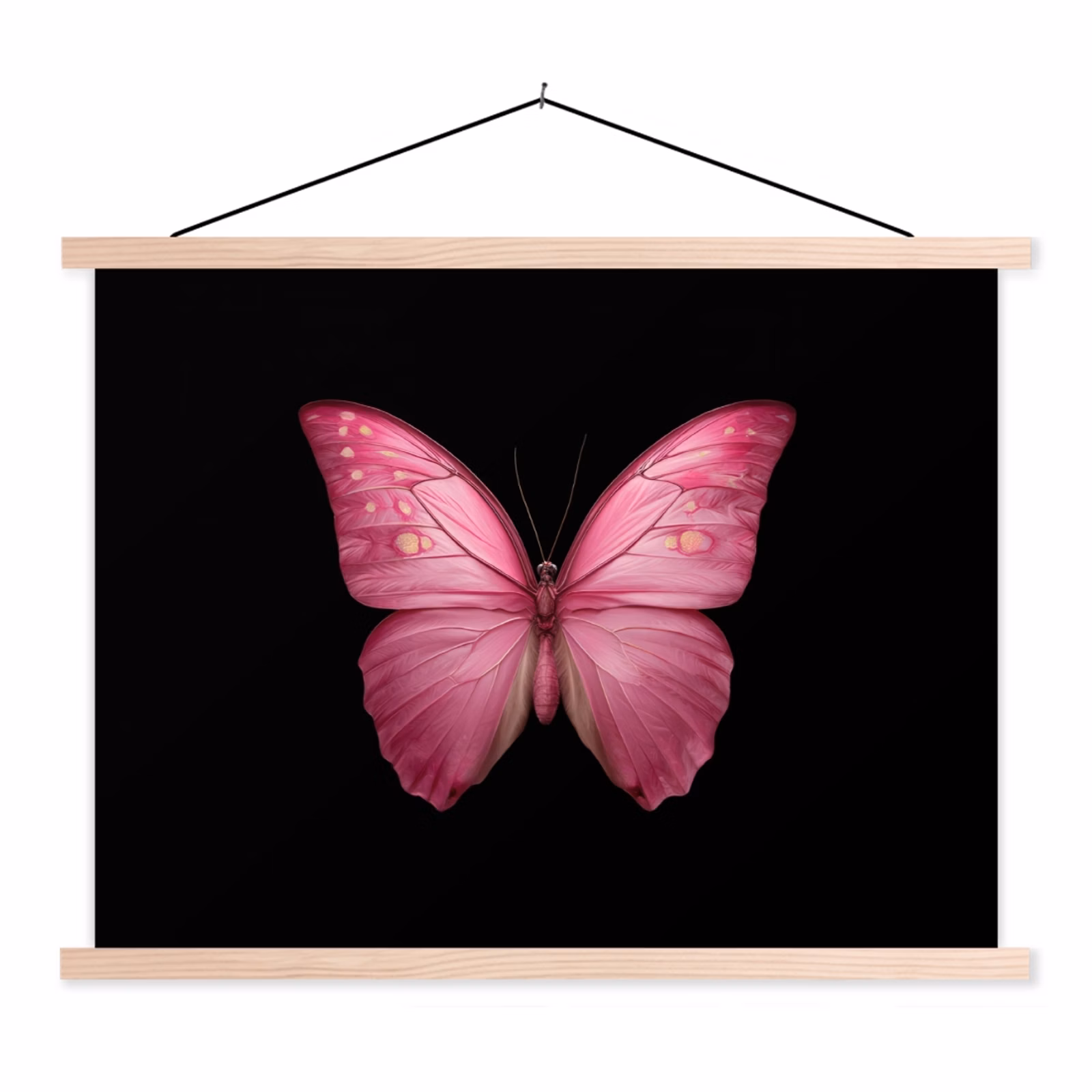 Schoolplaat - Vlinder - roze - Elegant — 1