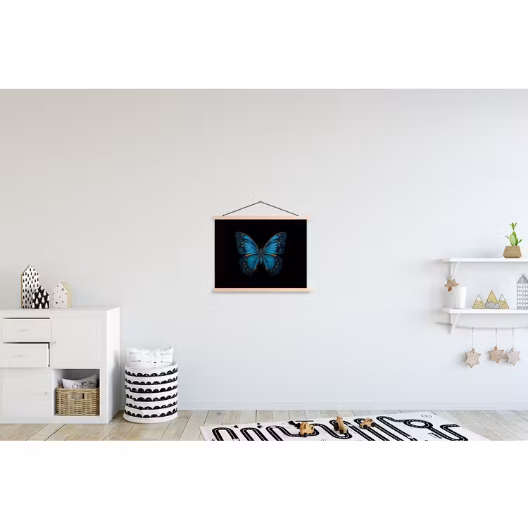 Schoolplaat - Vlinder - Blauw - Contrast — 3