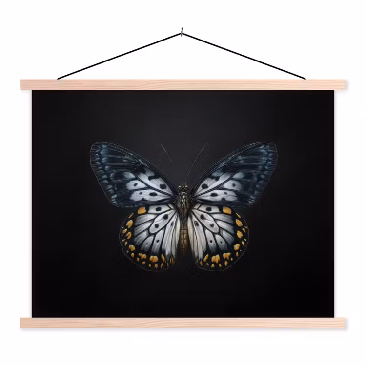 Schoolplaat - Vlinder - Monochroom - Balans — 1