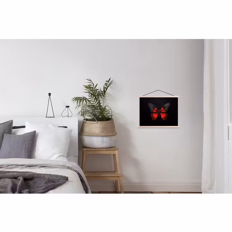 Schoolplaat - Vlinder - Rood - Contrast — 2
