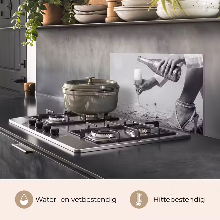 Spatscherm keuken - Feestelijk - Champagne - Discobal — 7