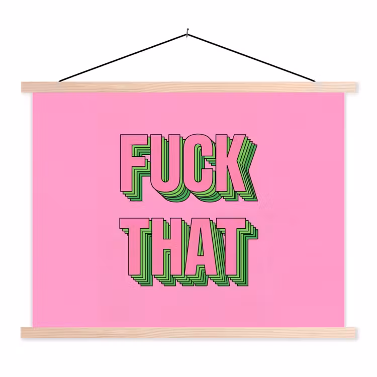 Schoolplaat - Tekst - Bold - Roze — 1