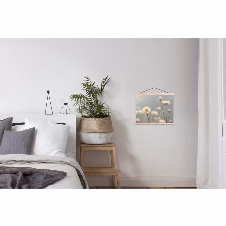 Schoolplaat - Strobloemen - Wit - Daglicht — 2