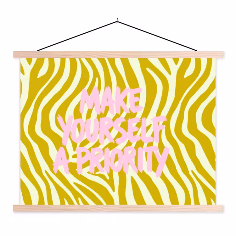 Schoolplaat - Zebraprint - Priority - Roze — 1