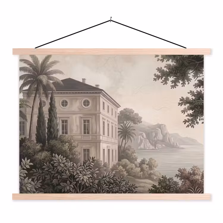 Schoolplaat - Zee - Villa - Beige — 1