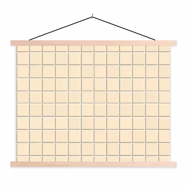 Schoolplaat - Patroon - Tegels - Gebroken - Wit — 1