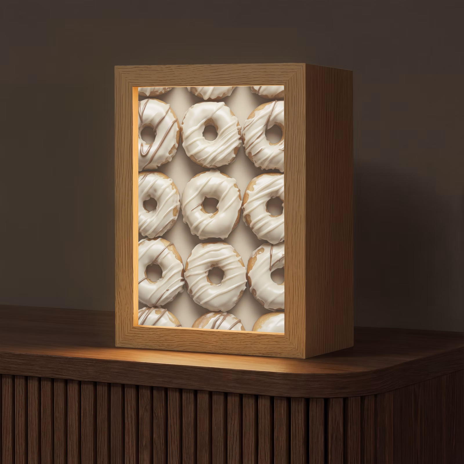 Tafellamp - Donuts - Chocolade - Wit - Beige — 1