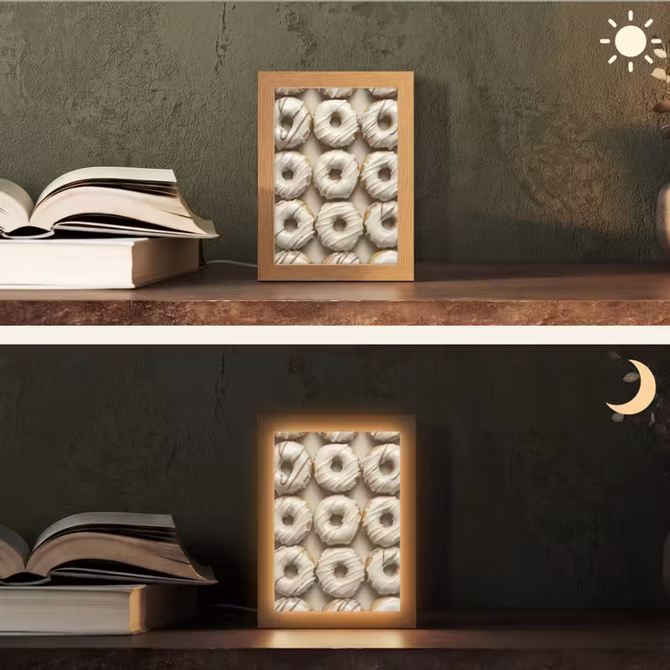 Tafellamp - Donuts - Chocolade - Wit - Beige — 5