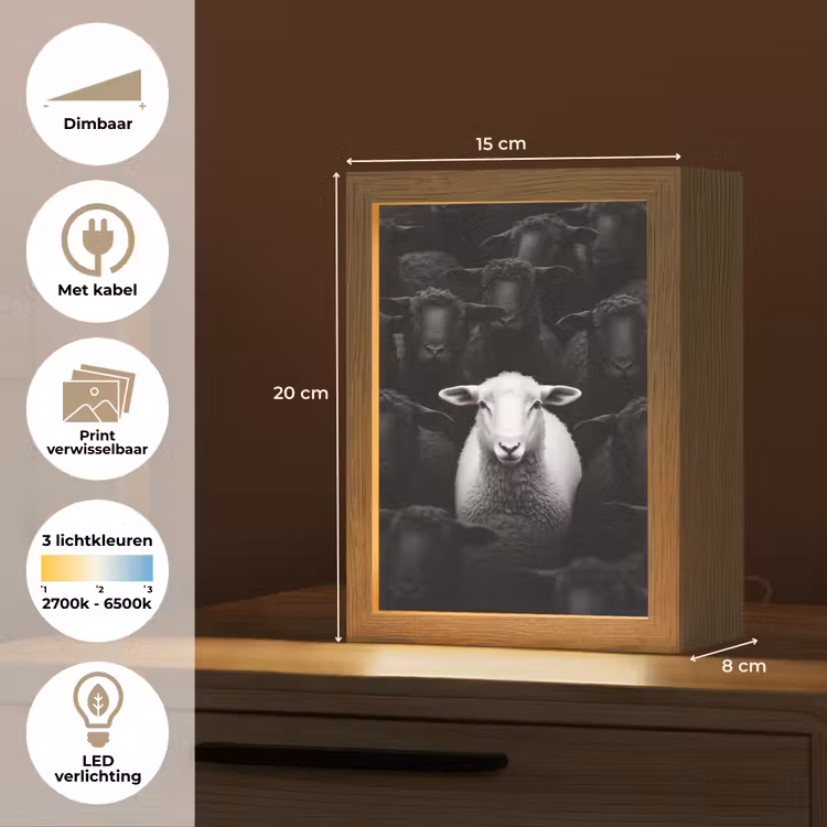 Tafellamp - Schapen - Wit - Duisternis — 7
