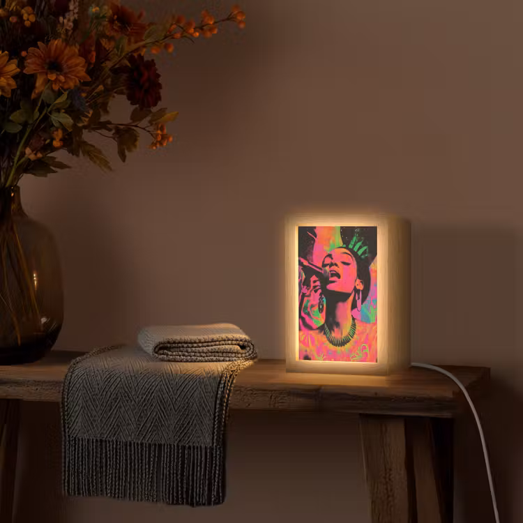 Tafellamp - Neon - Vrouw - Microfoon — 2