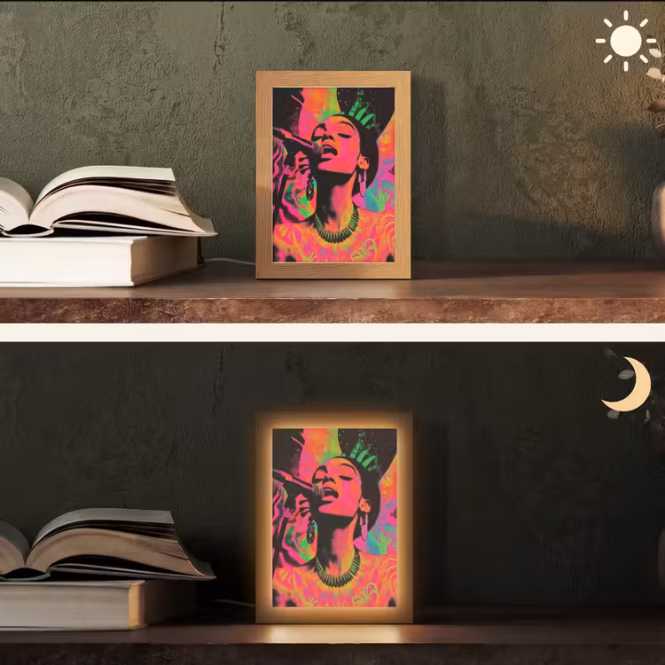 Tafellamp - Neon - Vrouw - Microfoon — 5