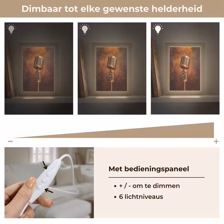 Tafellamp - Microfoon - Bruin - Klassiek — 8