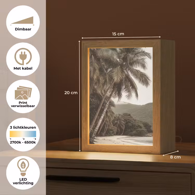 Tafellamp - Eiland - Palmboom - Zee — 7
