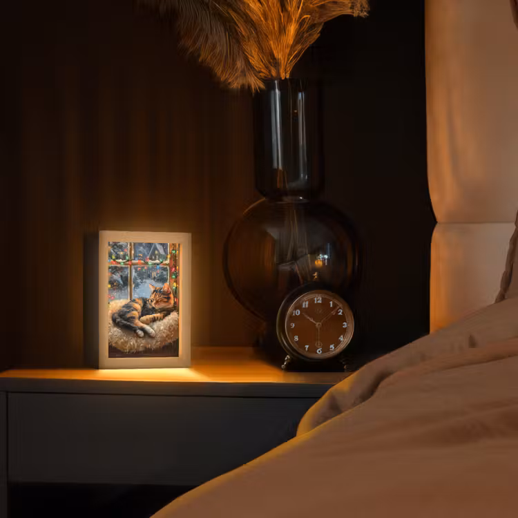 Tafellamp - Kat - Kerst - Winter - Dier — 3