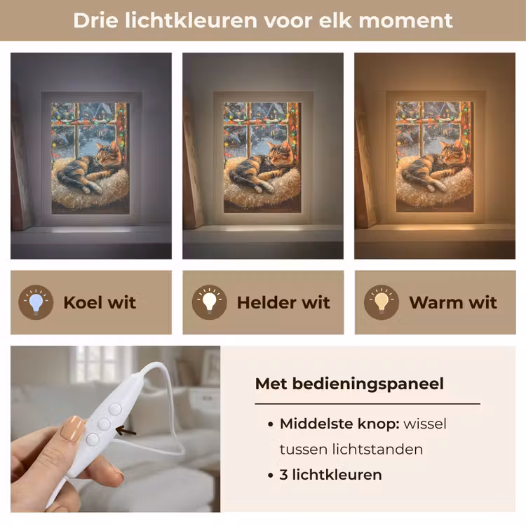 Tafellamp - Kat - Kerst - Winter - Dier — 6