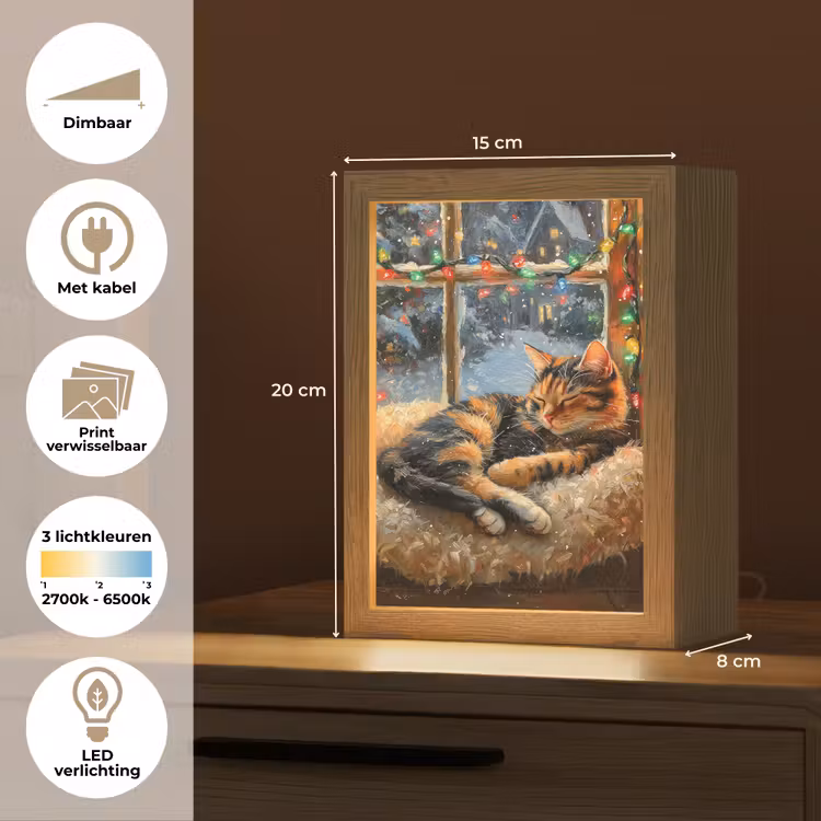 Tafellamp - Kat - Kerst - Winter - Dier — 7