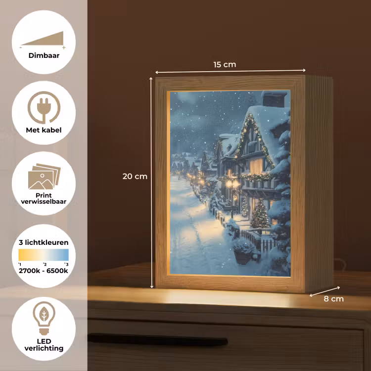 Tafellamp - Kerstdorp - Kerst - Sneeuw - Winter — 7