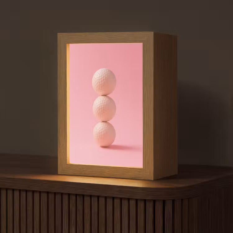 Tafellamp - Golfballen - Roze - Drie — 1