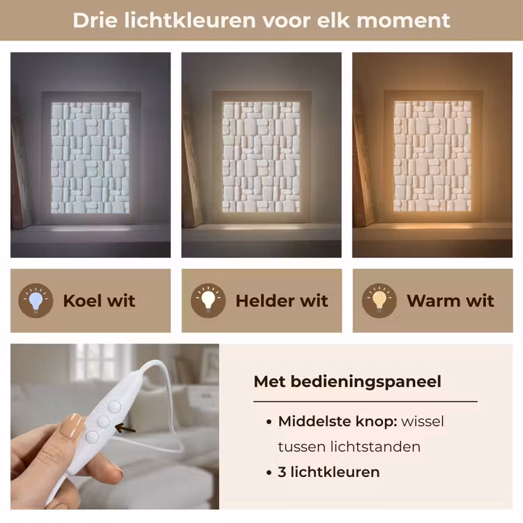 Tafellamp - Reliëf - Structuur - Wit — 6