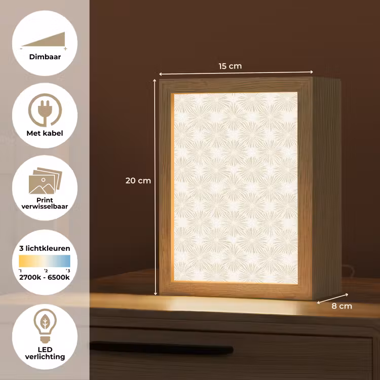 Tafellamp - Abstract - Motief - Beige — 7