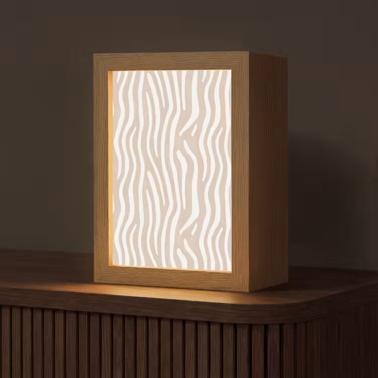 Tafellamp - Abstract - Zebra - Beige — 1