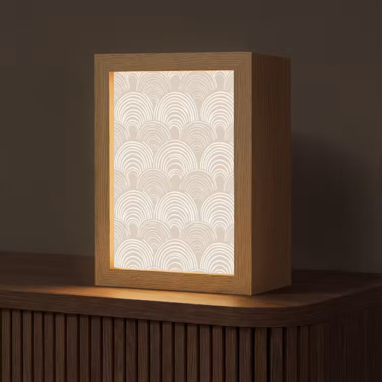 Tafellamp - Golven - Structuur - Beige — 1