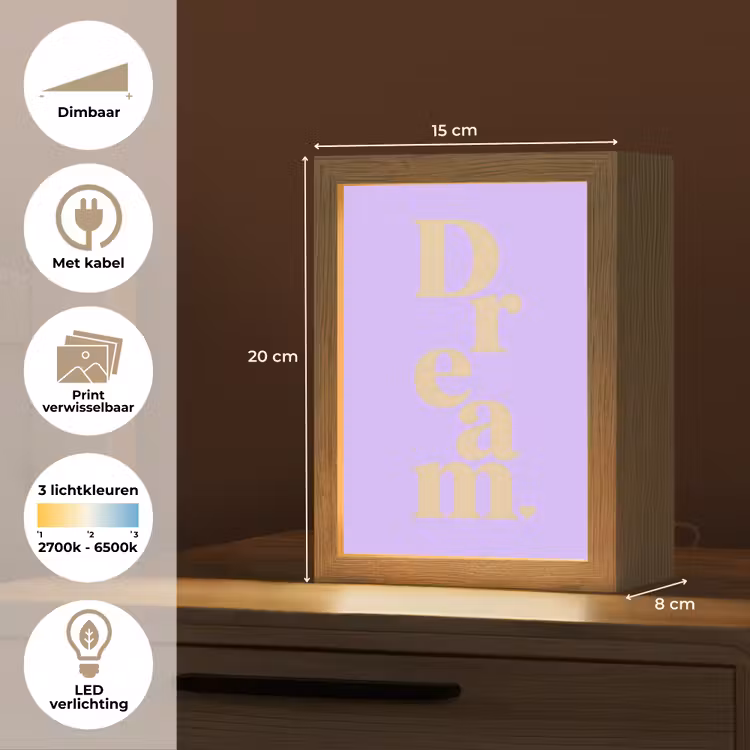 Tafellamp - Dream - Paars - Typografisch — 7