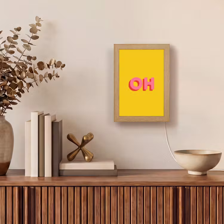 Tafellamp - Geel - Roze - Oh - 3D — 4