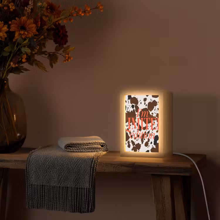 Tafellamp - Koeienprint - Limited edition - Rood — 2
