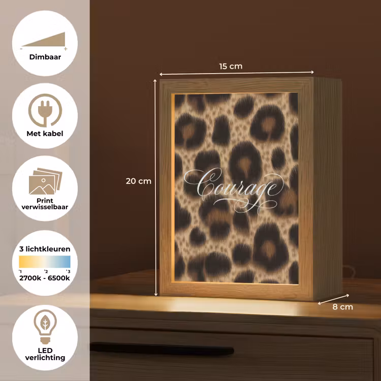 Tafellamp - Luipaardprint - Bruin - Courage - Sierlijk — 7