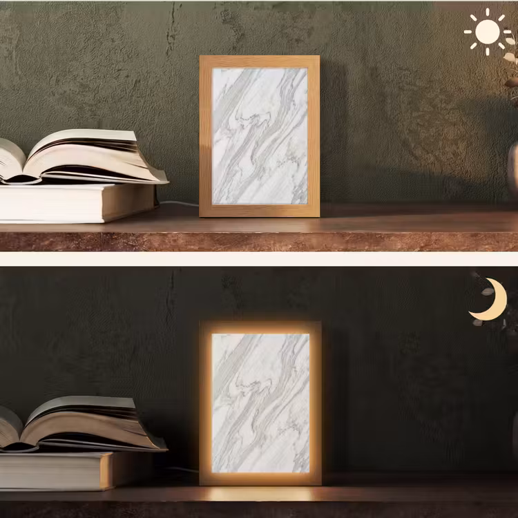Tafellamp - Marmer - Wit - Grijs - Structuur - Modern — 5