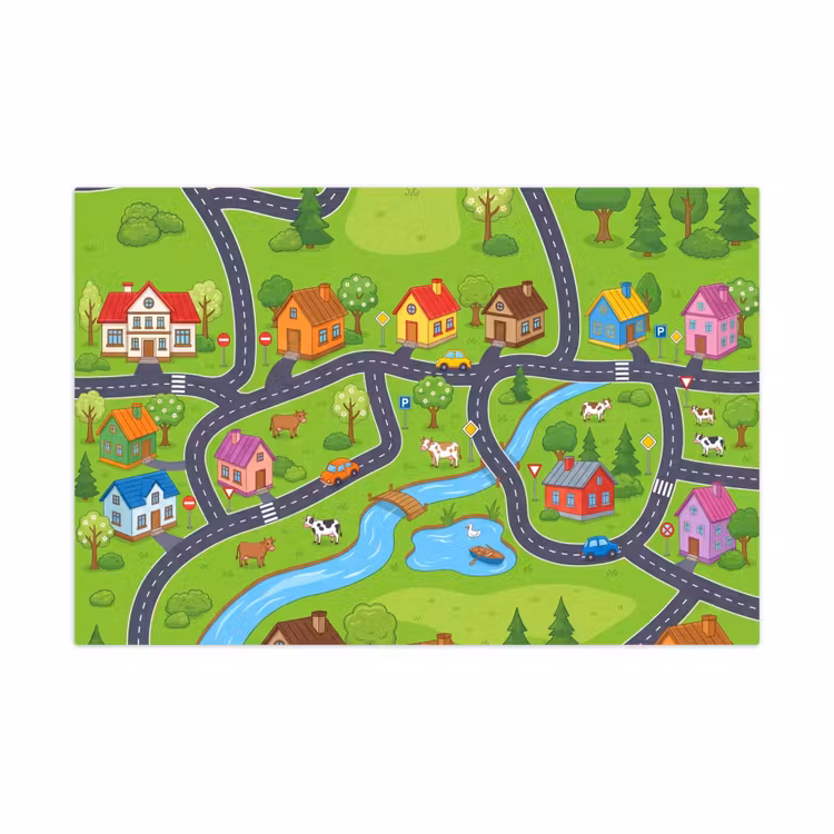 Speelkleed - Dorp - Wegen - Huizen — 1