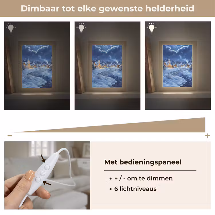 Tafellamp - Winteravond - Kerstdorp - Donker — 8