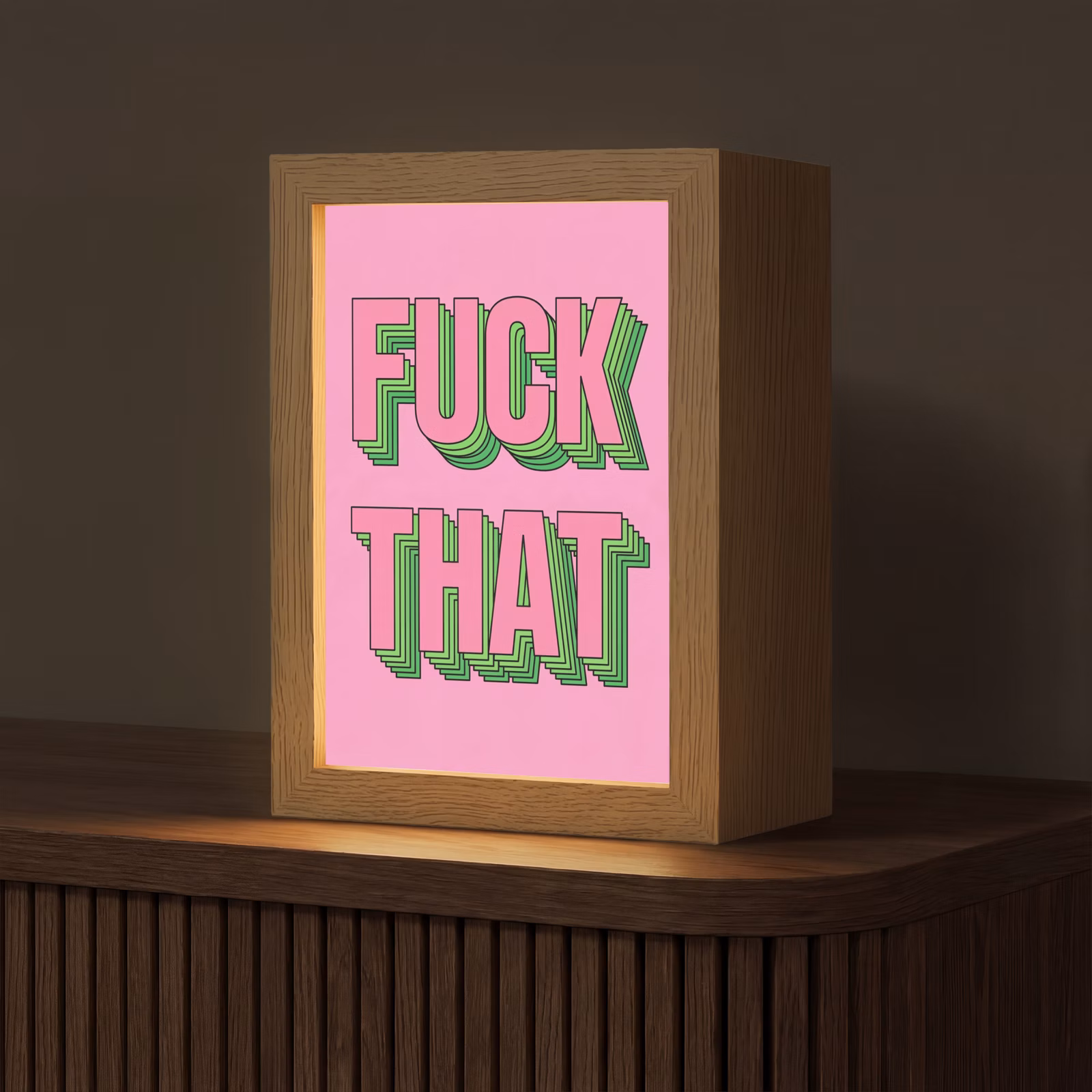 Tafellamp - Tekst - Bold - Roze — 1