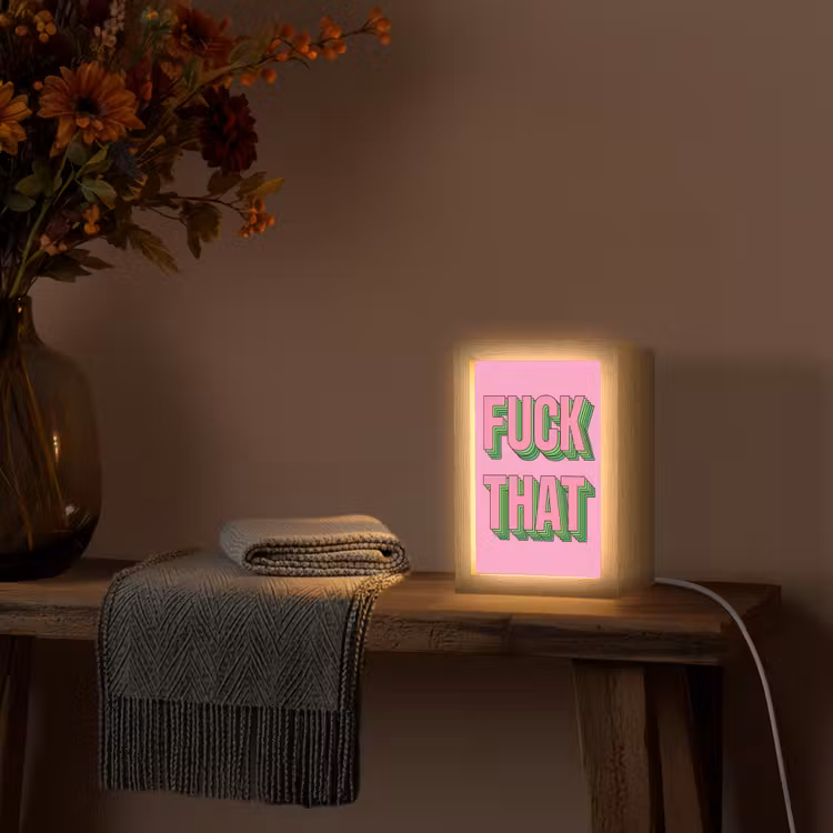 Tafellamp - Tekst - Bold - Roze — 2